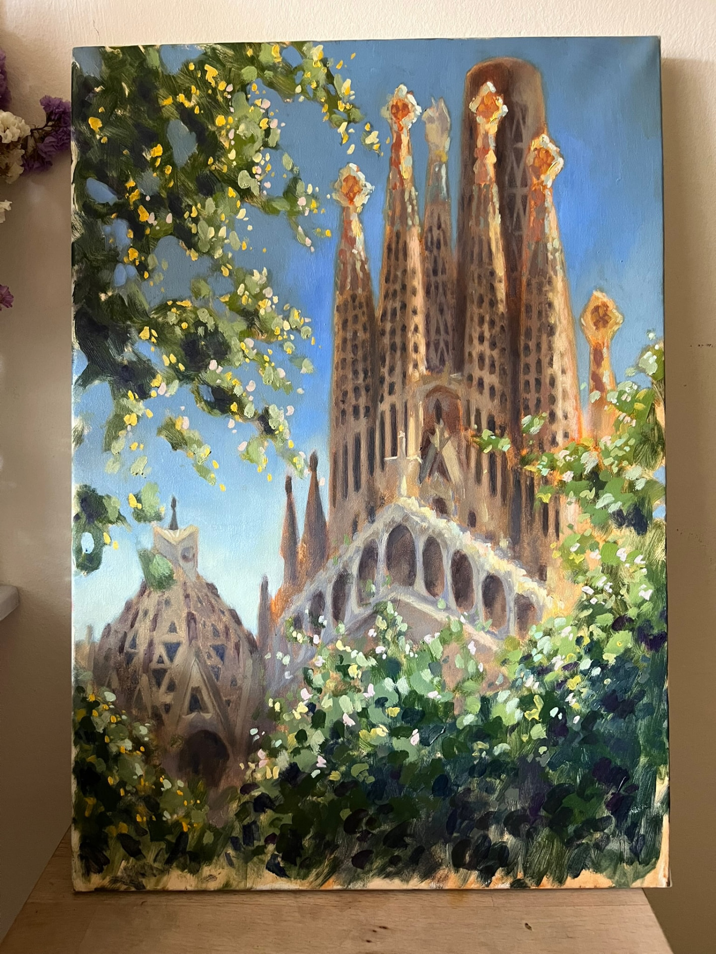 Sagrada Família, Morning Light — Oil on linen